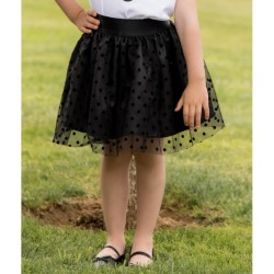 Παιδική Φούστα Τουτού Μαύρη Πουά